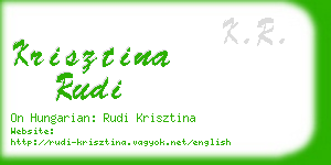 krisztina rudi business card